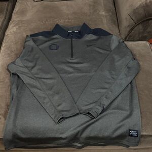 Nike Black and Gray Quarter-Zip Pullover